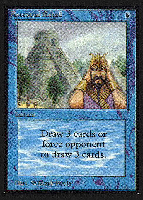 Ancestral Recall  プレイマット MTG Ancestral Recall - Collectors' Edition