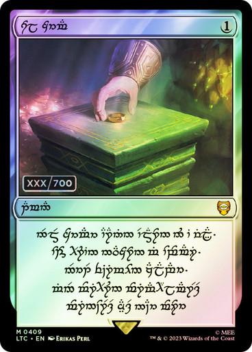 Quenya Dwarven Sol Ring - Foil - Serialized (LTR)