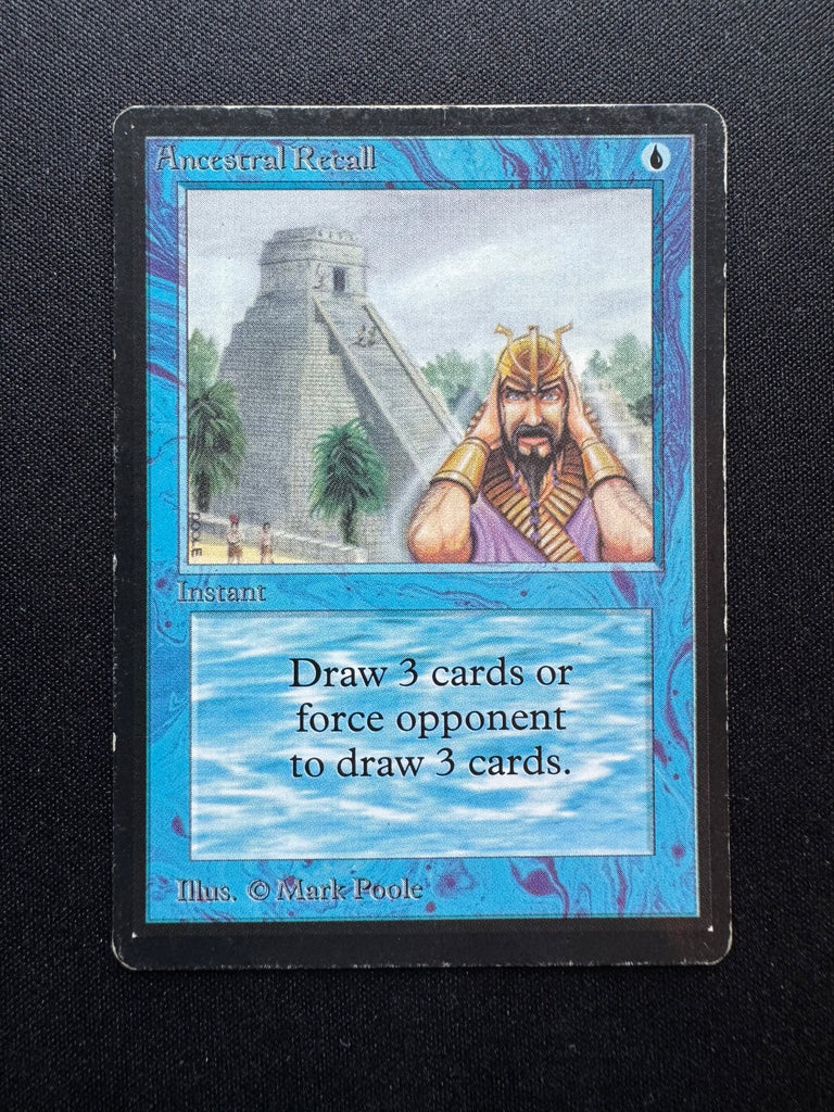 MTG Unlimited Edition 1993 Ancestral Recall PSA 9 Mint Old