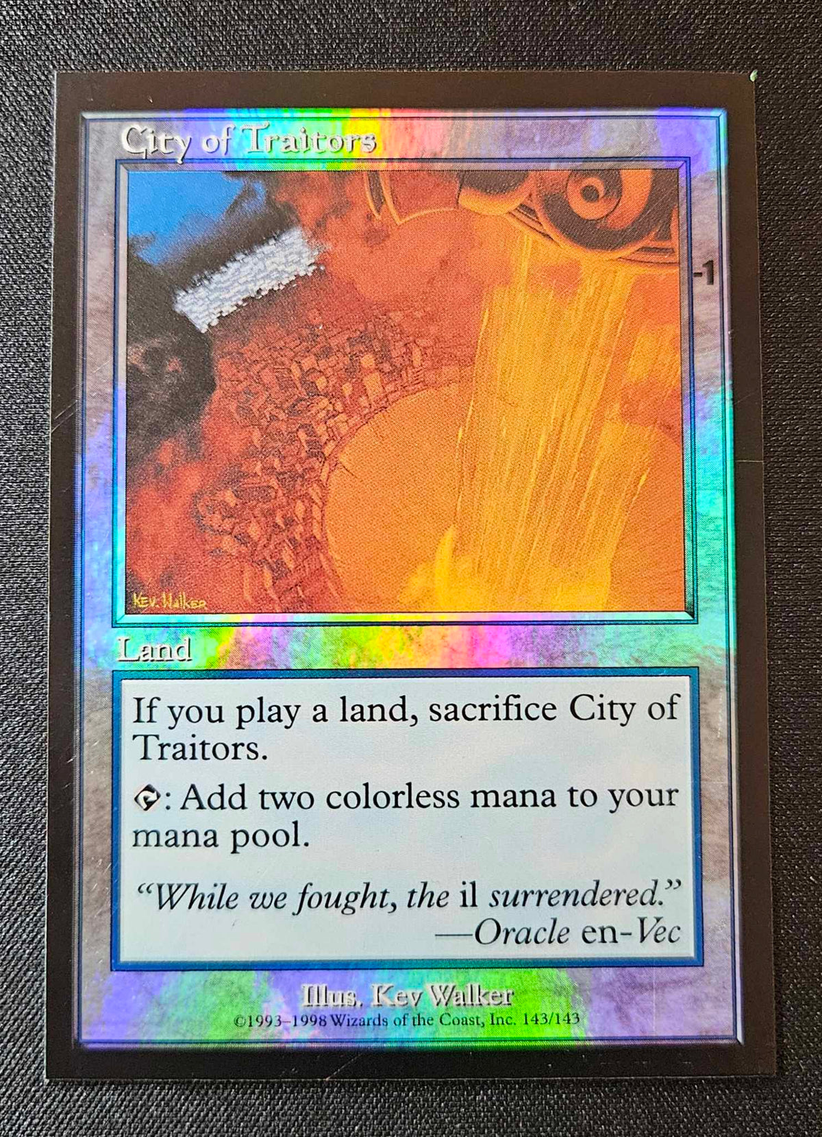 mtg test print cards City of Traitors Foil Test Print (Square Corners)