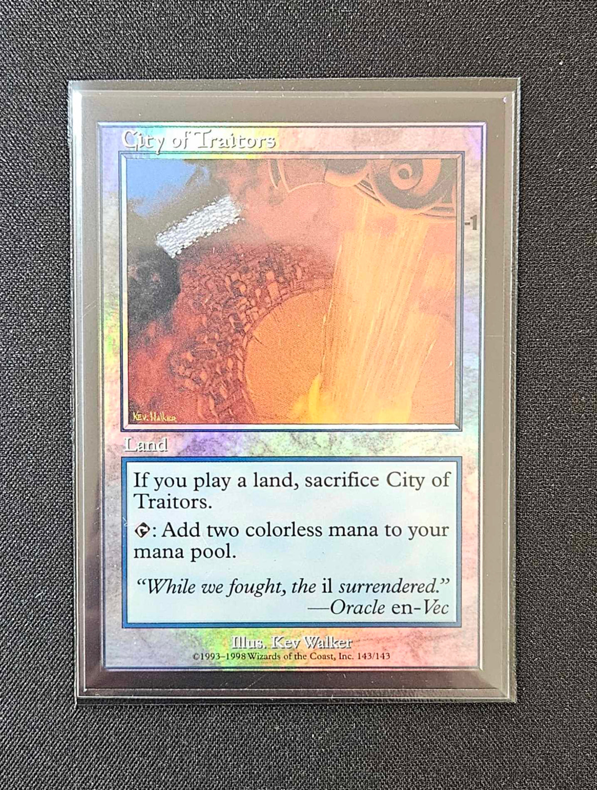 mtg test print cards City of Traitors Foil Test Print (Square Corners)