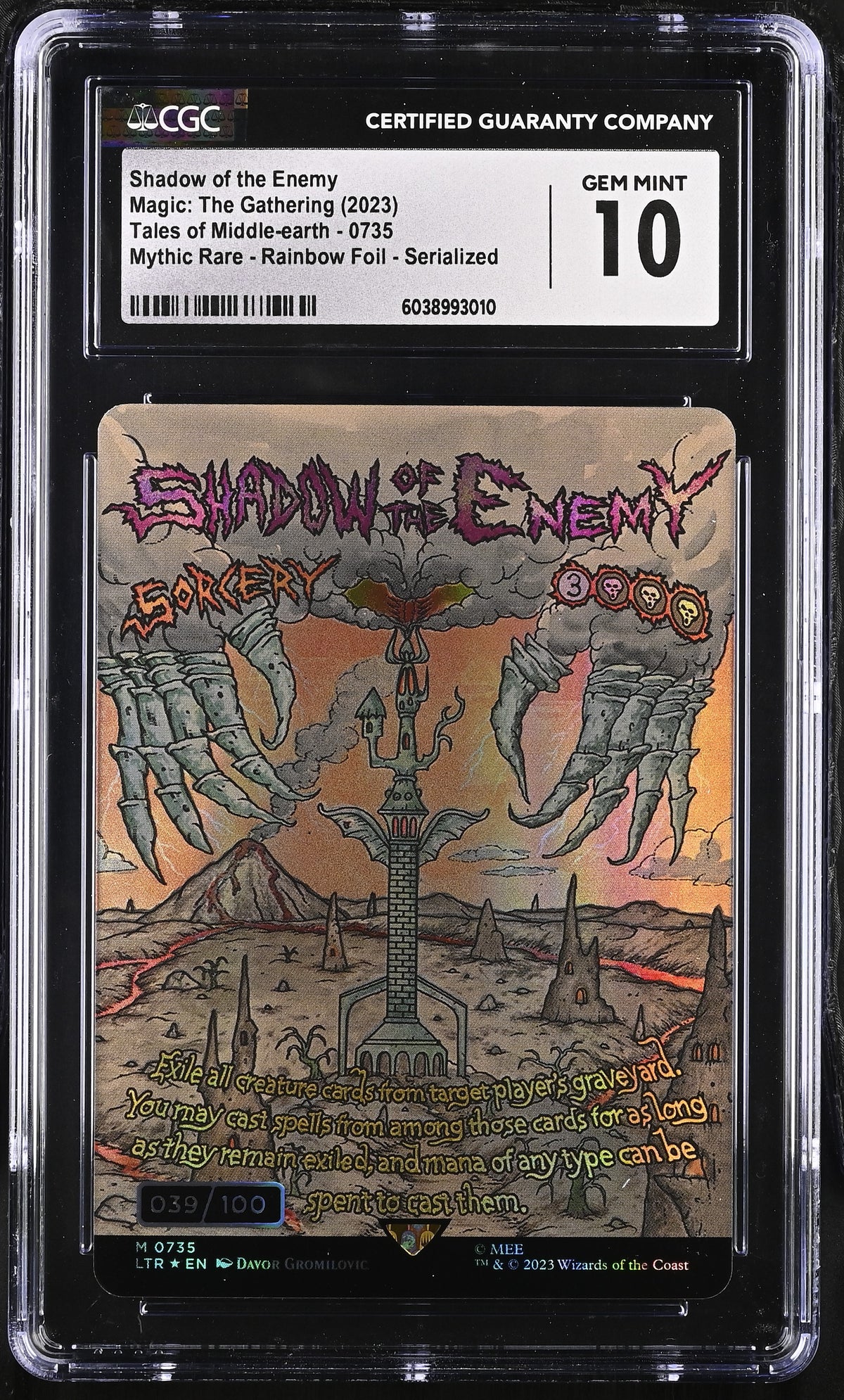 2025 topps rare cards Shadow of the Enemy - Foil - Serialized