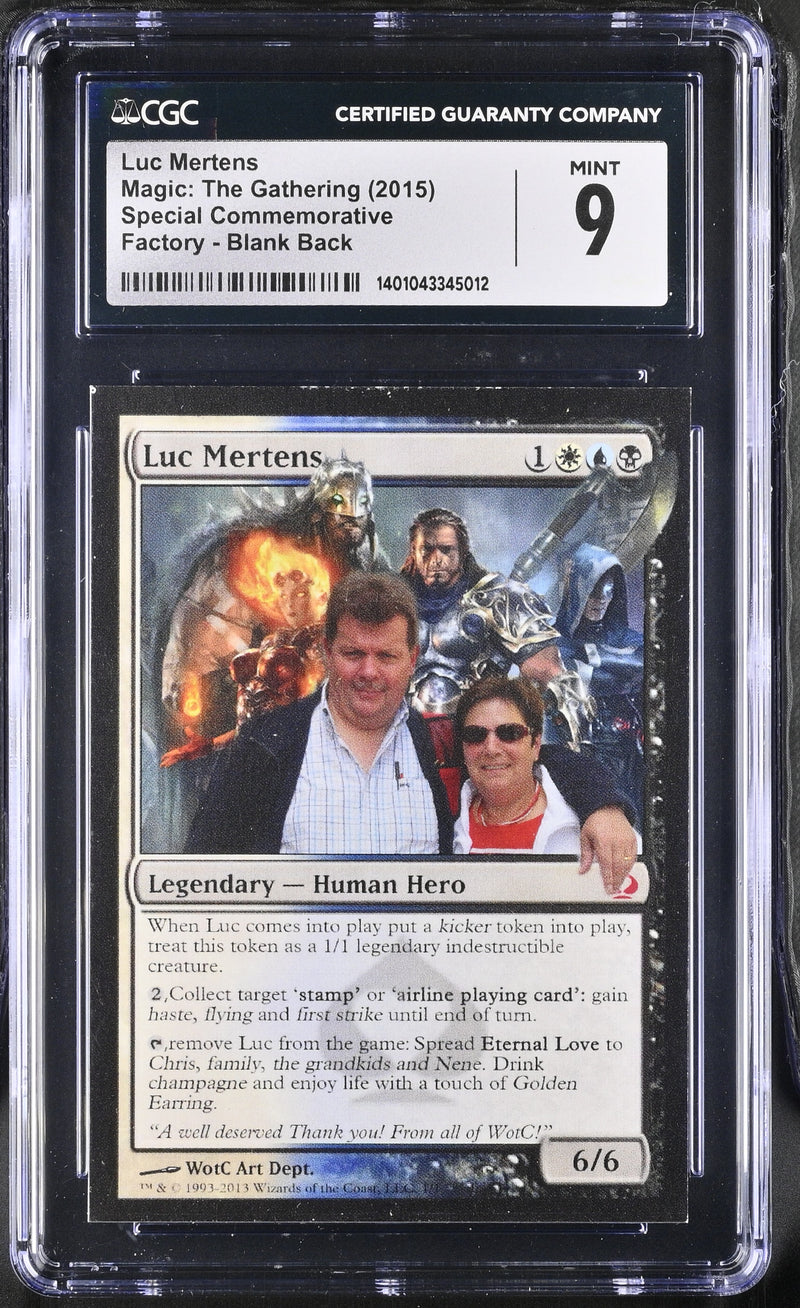 Luc Mertens Commemorative Card