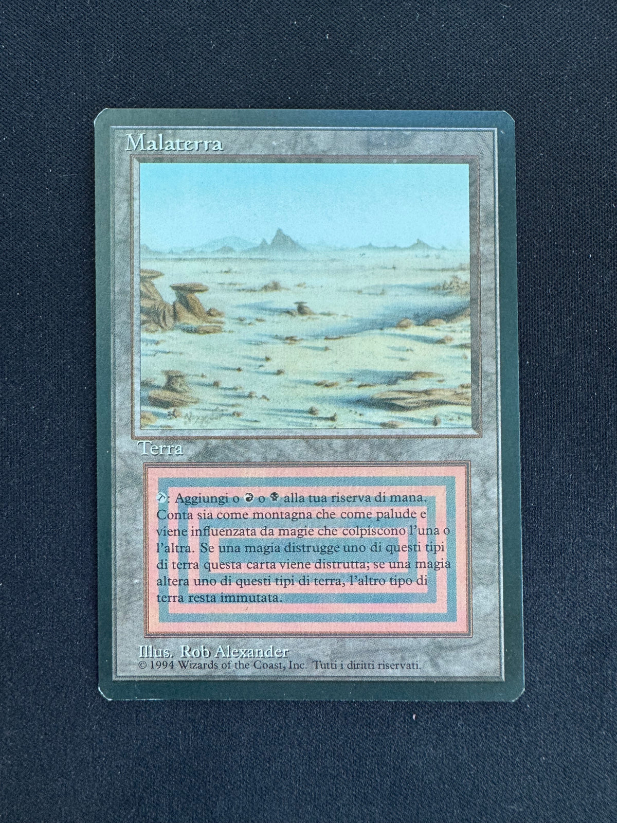 MTG badlands イタリア語 黒枠 Badlands - Revised Edition Foreign Black Border (FBB)