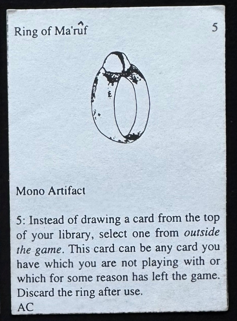 Ring of Ma'ruf (Arabian Nights Playtest)