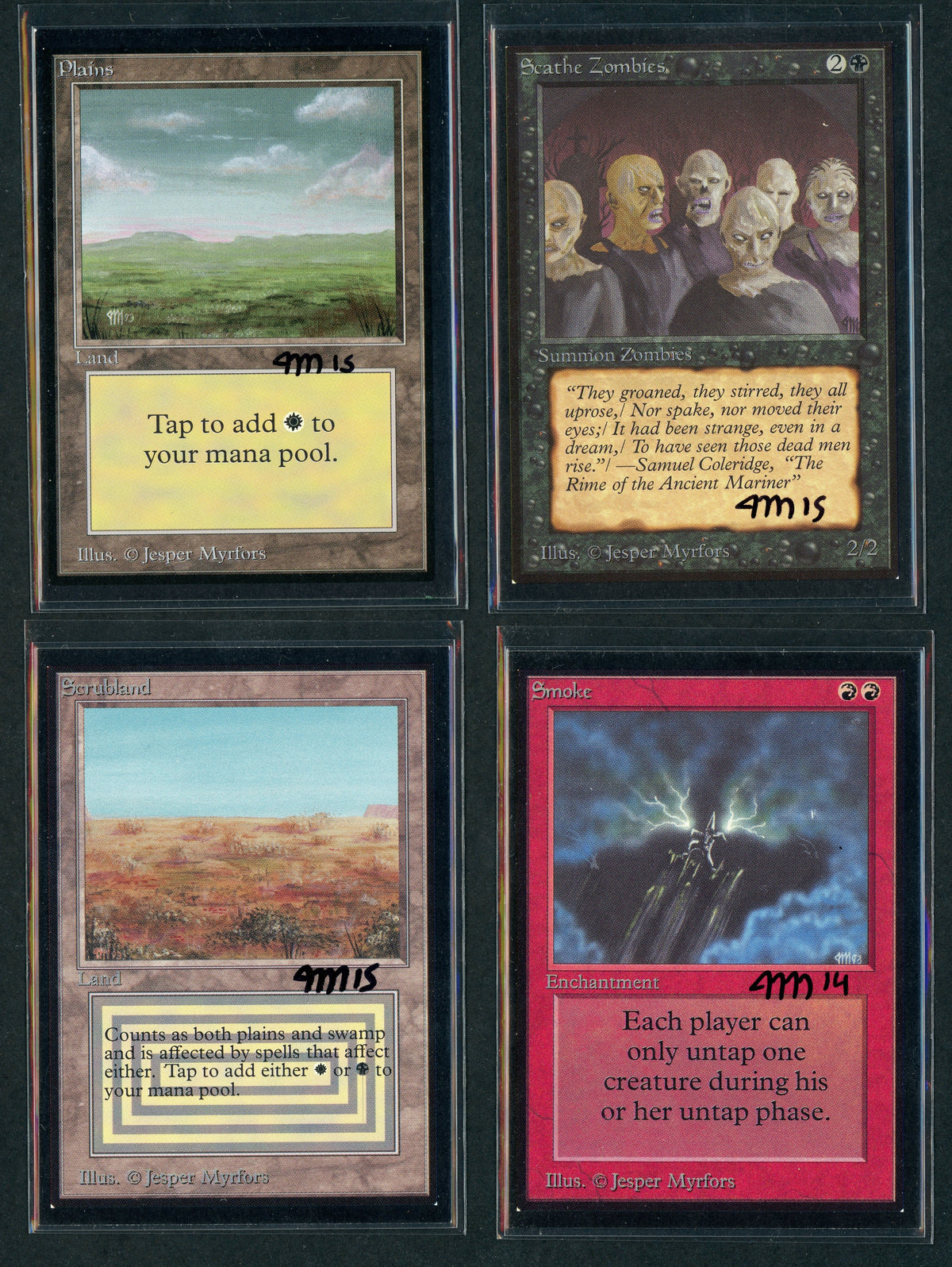 MTG jesper myrfors アーティストプルーフ　油絵 Jesper Myrfors Complete Set - Painted (LEB-AP)