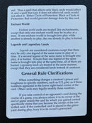 Legends Rules Card Insert (LEG)