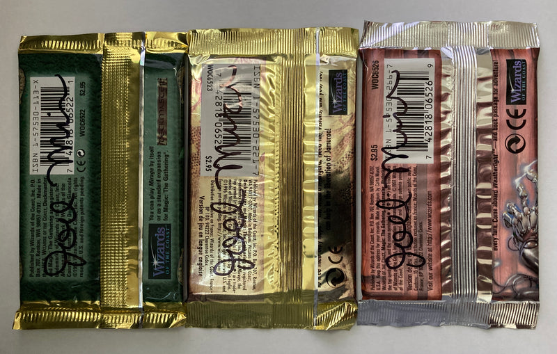 Mirage Block Autographed Booster Packs (set of 3)